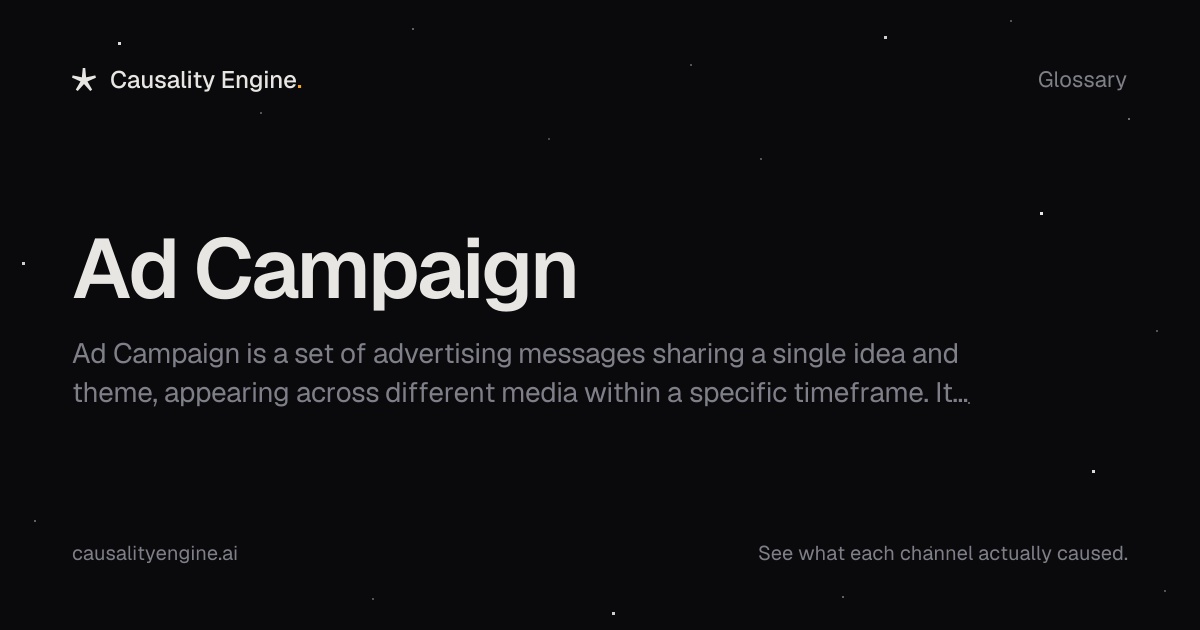Ad Campaign: Definition, Examples & Best Practices | Causality Engine
