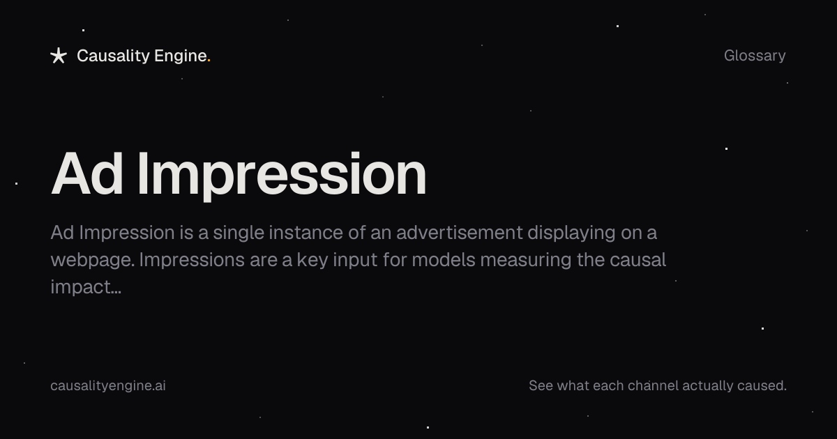 Ad Impression: Definition, Examples & Best Practices | Causality Engine