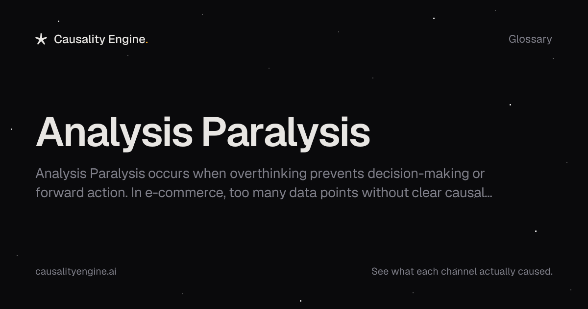Analysis Paralysis: Definition, Examples & Best Practices | Causality ...