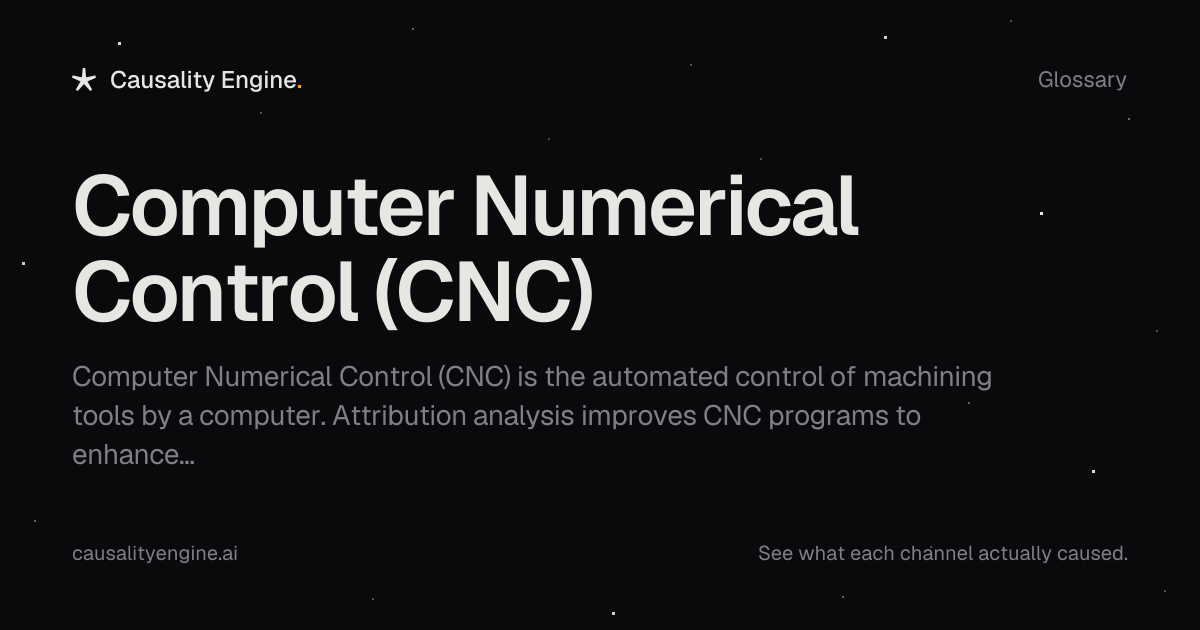 Computer Numerical Control (CNC): Definition & Guide | Causality Engine