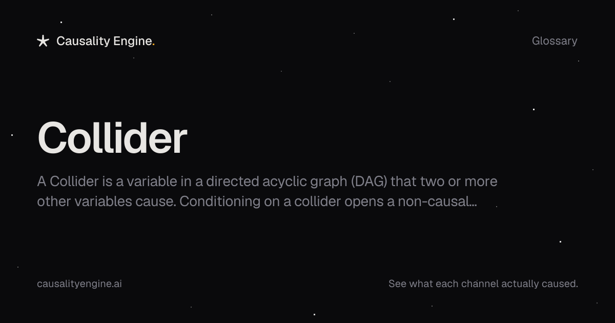 Collider: What It Is & What It Hides About Your ROAS | Causality Engine