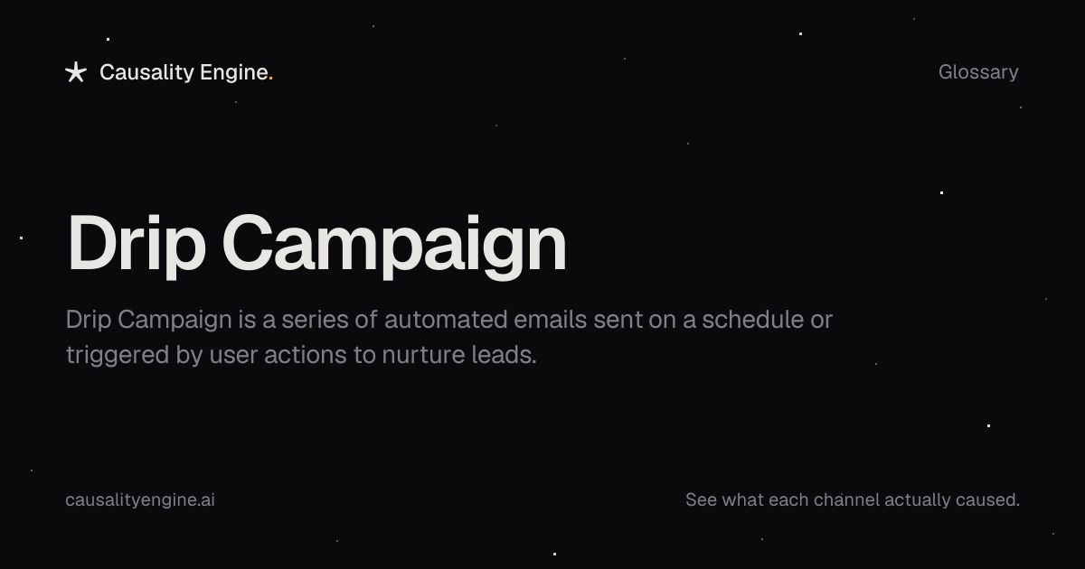 Drip Campaign: What It Is & What It Hides About Your ROAS | Causality ...