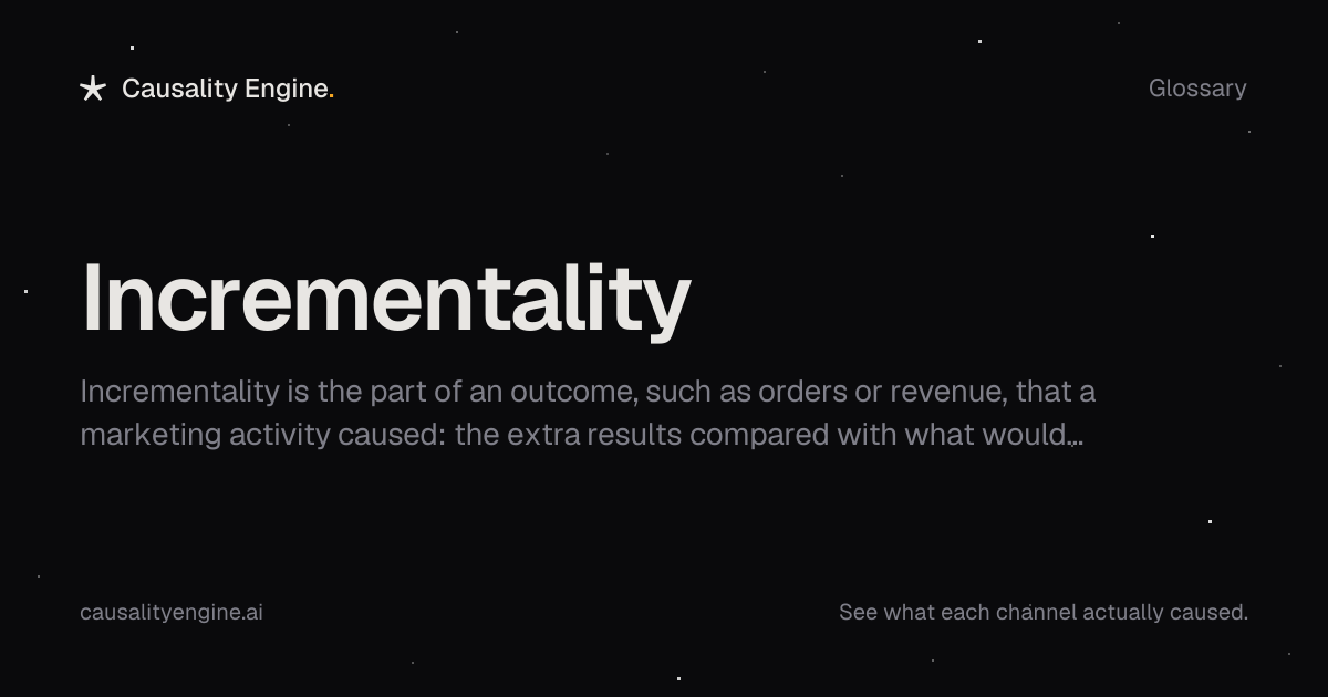 Incrementality: Definition, Examples & Best Practices | Causality Engine