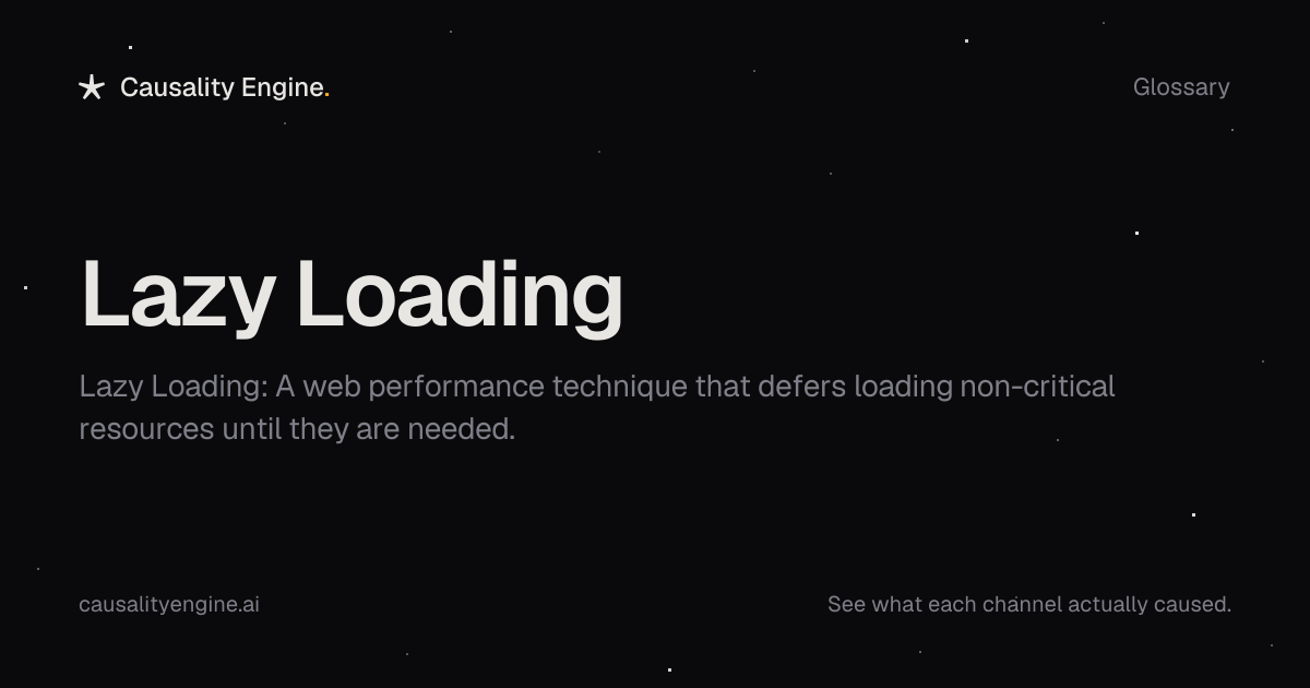 Lazy Loading: Definition, Examples & Best Practices | Causality Engine