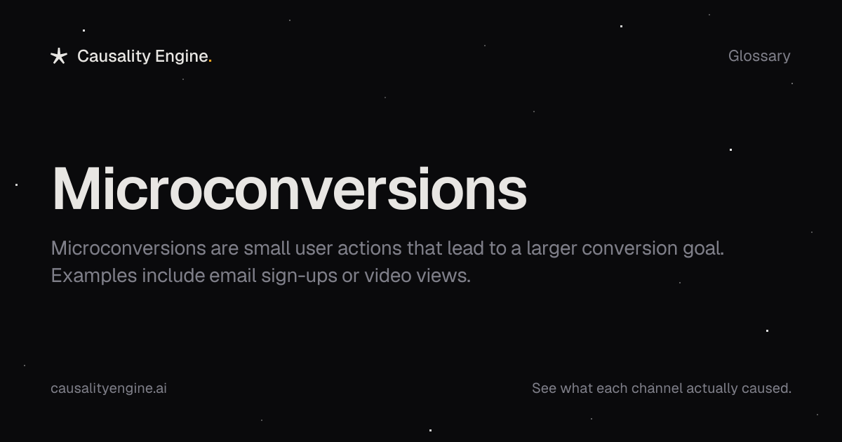 Microconversions: Definition, Examples & Best Practices | Causality Engine