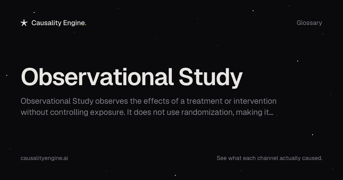 Observational Study: What It Is & What It Hides About Your ROAS ...