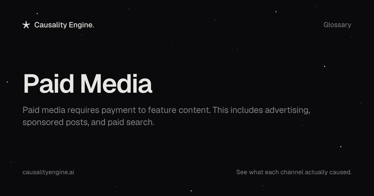 Paid Media: Definition, Examples & Best Practices | Causality Engine