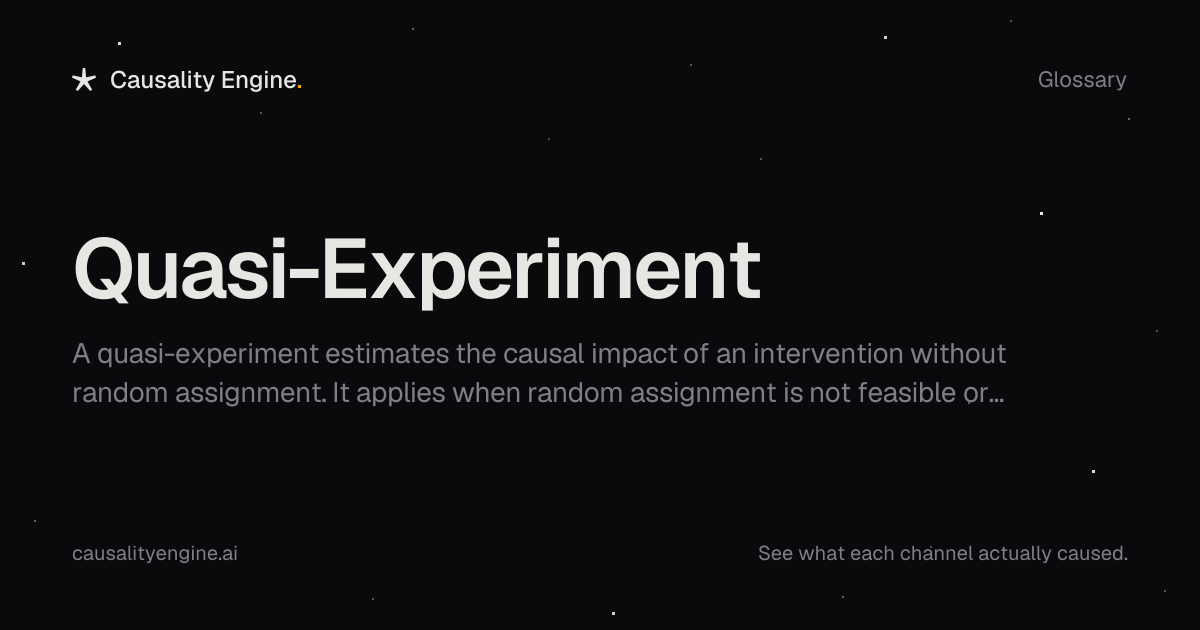 Quasi-Experiment: Definition, Examples & Best Practices | Causality Engine