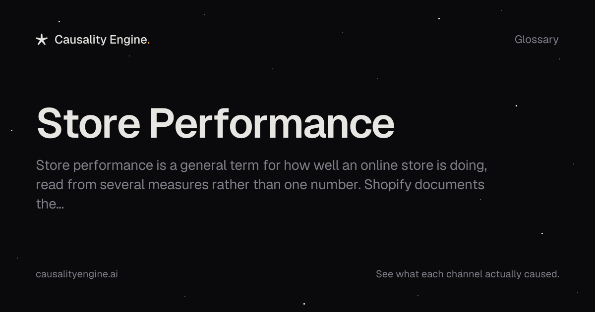 Store Performance: Definition, Examples & Best Practices | Causality Engine