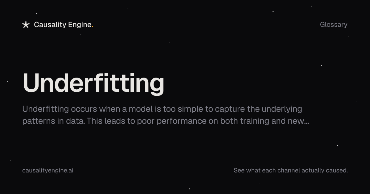 Underfitting: Definition, Examples & Best Practices | Causality Engine