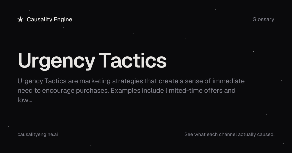 Urgency Tactics: Definition, Examples & Best Practices | Causality Engine