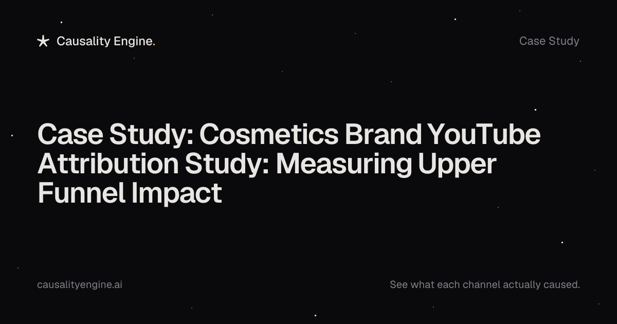 Case Study: Cosmetics Brand YouTube Attribution Study:... — Causality ...