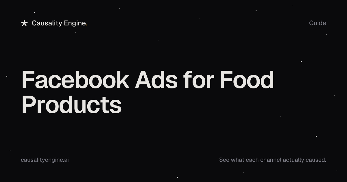 Facebook Ads for Food Products | Causality Engine. Causality Engine
