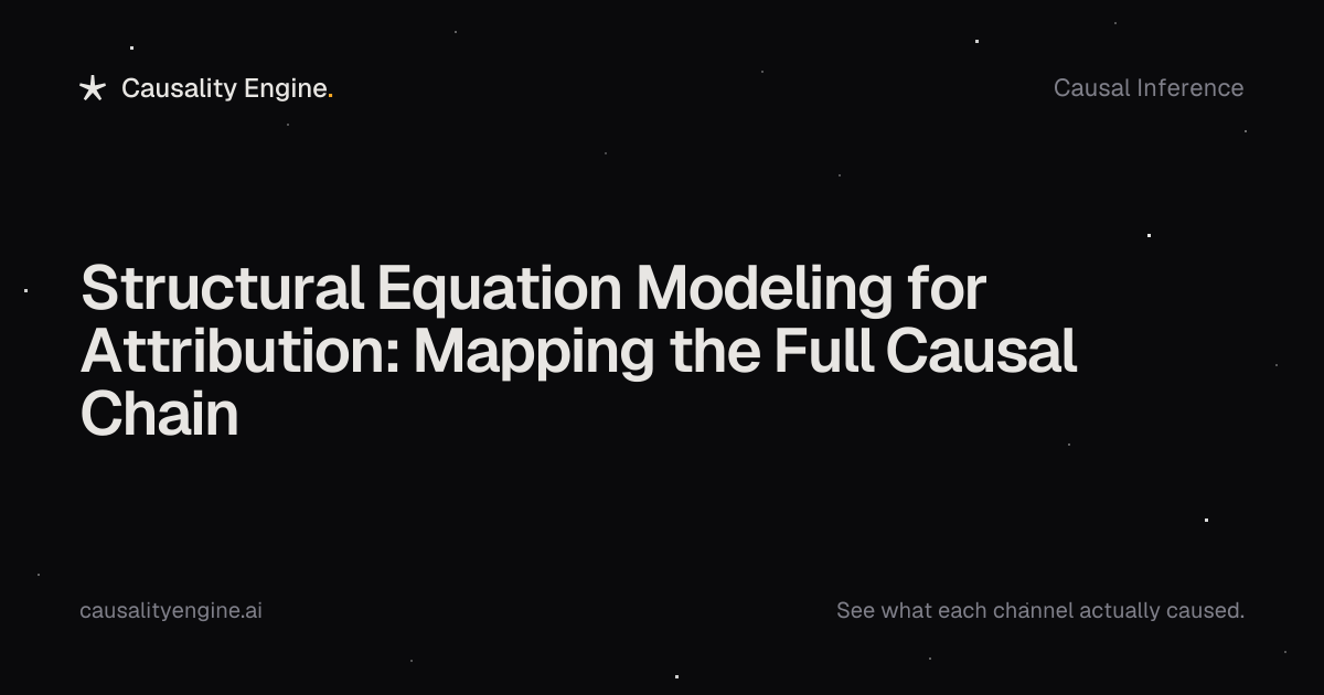 Structural Equation Modeling for Attribution: Mapping the. Causality Engine