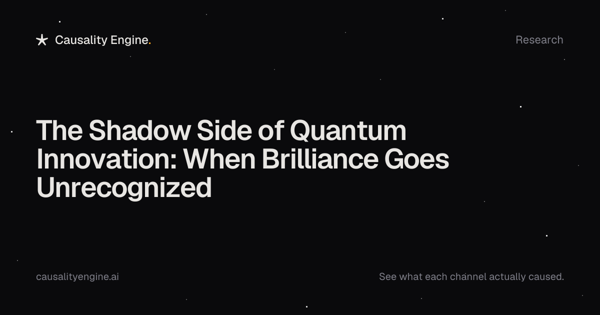 The Shadow Side of Quantum Innovation: When Brilliance.... Causality Engine